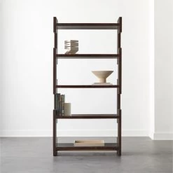 Biscia Brown Burl Wood Bookcase -Chic Living Shop BisciaBookcaseROF21