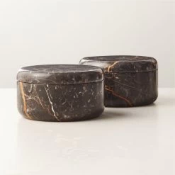 Black Golden Marble Candle Bowl -Chic Living Shop BlackGldnMrblCandleBowlAV3SHF22