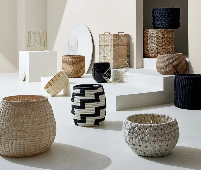 Conway Rectangular White Cotton Storage Basket Small 9 Conway Rectangular White Cotton Storage Basket Small - Image 7