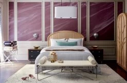 Acrylic And Leather Luggage Rack -Chic Living Shop BobilaCaneQueenBedWendellOC18