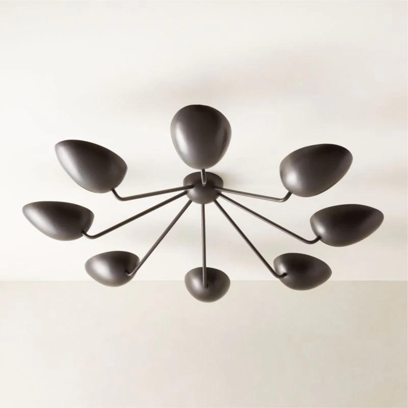 Boccia Curved Shade Matte Black Flush Mount Light 3 Boccia Curved Shade Matte Black Flush Mount Light
