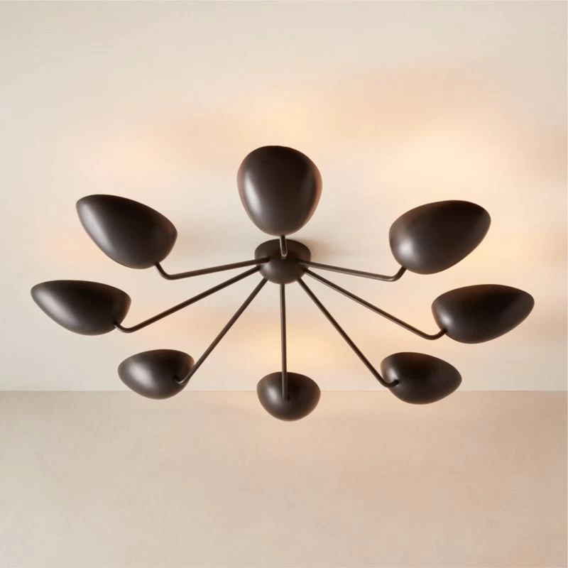 Boccia Curved Shade Matte Black Flush Mount Light 4 Boccia Curved Shade Matte Black Flush Mount Light - Image 2
