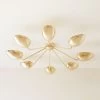 Boccia Curved Shade Brass Flush Mount LIght -Chic Living Shop BocciaCdShdUldBrsFlshMntROS22
