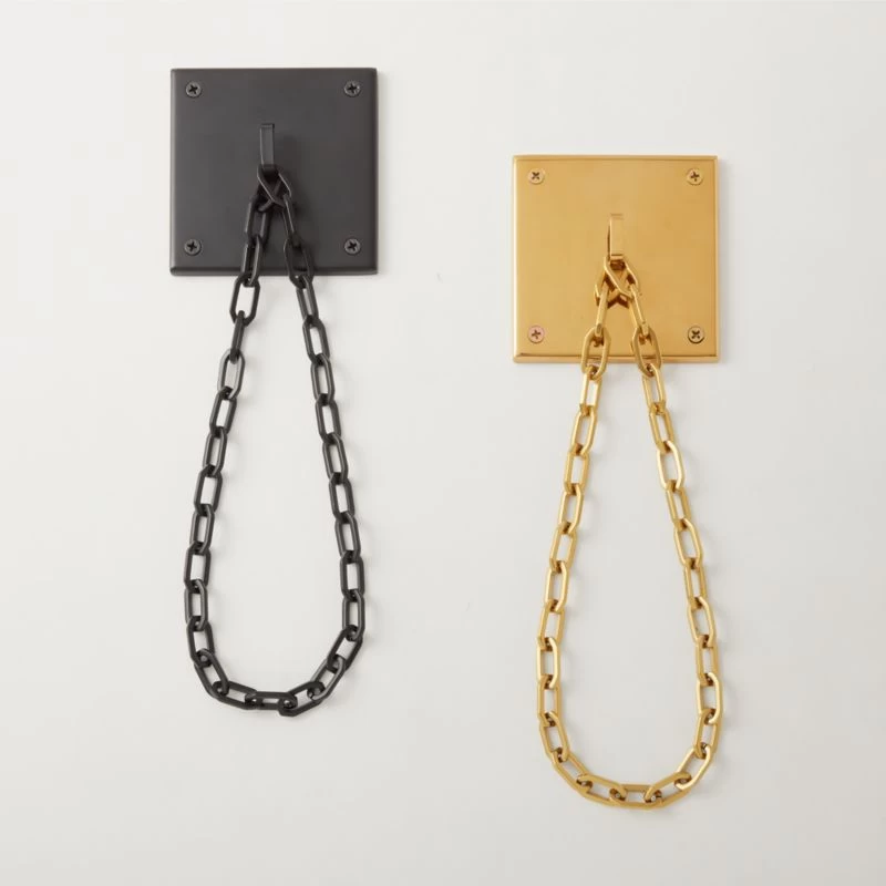 Bolt Matte Black Chain Curtain Tiebacks Set Of 2 5 Bolt Matte Black Chain Curtain Tiebacks Set Of 2 - Image 3