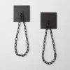 Bolt Matte Black Chain Curtain Tiebacks Set Of 2 2 Bolt Matte Black Chain Curtain Tiebacks Set Of 2 -Chic Living Shop BoltDrpryTiebackChnBlkS2SHF21