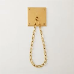 Bolt Polished Brass Chain Curtain Tieback