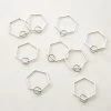 Bolt Polished Nickel Curtain Rings Set Of 9 -Chic Living Shop BoltPldNklDrpryRingsS9SHF23