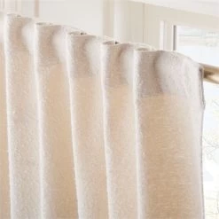 Ivory Boucle Window Curtain Panel 48''x84'' -Chic Living Shop BoucleIvoryCrtn96PanelAV3SHF23