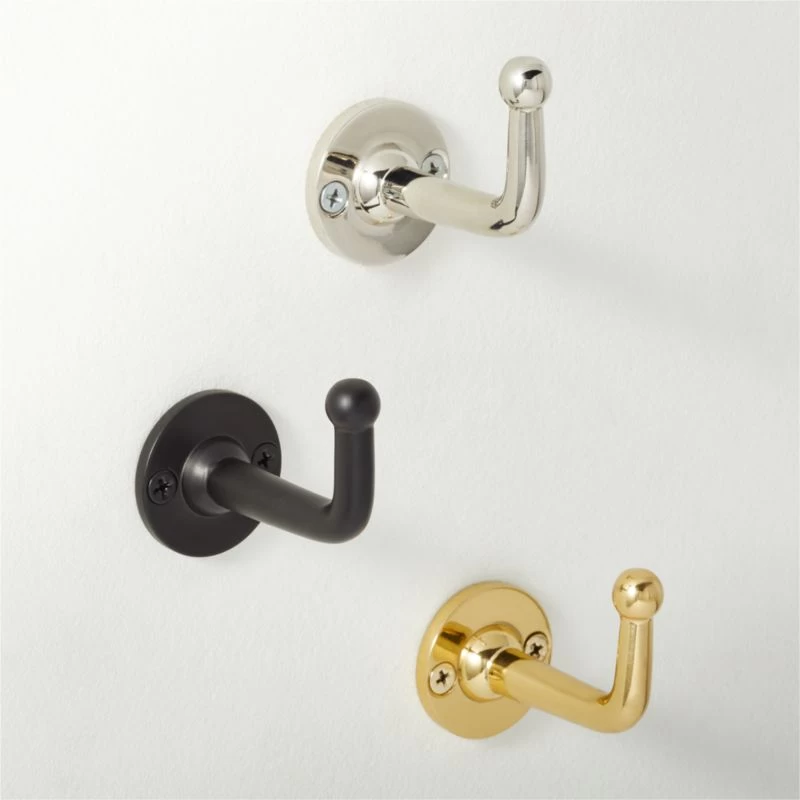 Boule-Inspired Polished Brass Wall Mount Hook 8 Boule-Inspired Polished Brass Wall Mount Hook - Image 6