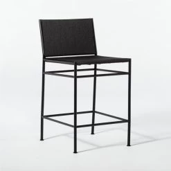 Bounce Black Woven Counter Stool -Chic Living Shop BounceWovenCntrstl24inBlk3QF20