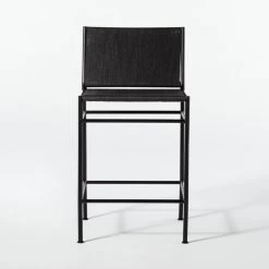Bounce Black Woven Counter Stool -Chic Living Shop BounceWovenCntrstl24inBlkSOF20