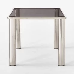 Bovisio Rectangular Smoked Glass Dining Table -Chic Living Shop BovisioDiningTableSDSSF22