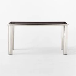 Bovisio Rectangular Smoked Glass Dining Table -Chic Living Shop BovisioDiningTableSOSSF22