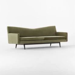 Bowtie Green Velvet Sofa -Chic Living Shop BowtieVelvetSofa3QSSF22