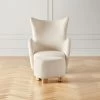 Bozzi Chair And Ottoman Set -Chic Living Shop BozziBoucleOttomanNChairFHS21 1x1