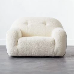 Brace Cream Boucle Chair