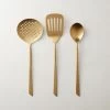 Brushed Gold Cooking Utensils Set Of 3 -Chic Living Shop BrushedGoldUtensilsS3SHF19