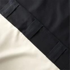 Black Basketweave Blackout Window Curtain Panel 48"x84'' -Chic Living Shop BsktwvBlkBkoutCrtn96PnlAV4SHF23