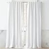 White Basketweave Blackout Window Curtain Panel 48"x84"