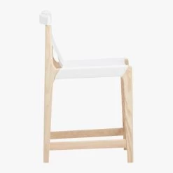 Burano White Leather Sling Counter Stool -Chic Living Shop BuranoCounterStool24inWhtSDF18