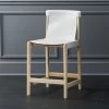 Burano White Leather Sling Counter Stool -Chic Living Shop BuranoCounterStool24inWhtSHF18 1x1