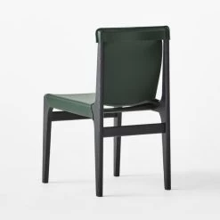 Burano Green Leather Sling Chair Set Of 4 -Chic Living Shop BuranoLthrChairGreen3QBSSF22