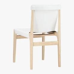 Burano White Leather Sling Chair -Chic Living Shop BuranoLthrChairWhite3QBF18