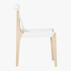 Burano White Leather Sling Chair -Chic Living Shop BuranoLthrChairWhiteSDF18