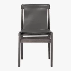 Burano Charcoal Grey Leather Sling Chair Set Of 4 -Chic Living Shop BuranoLthrChrChrclF18 1