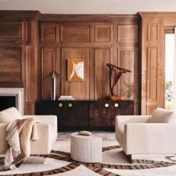 Carbon Brown Burl Wood Media Console -Chic Living Shop CB2FA22 07A Hero