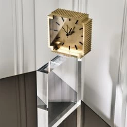 Lincoln Polished Brass Desk Clock -Chic Living Shop CB2FA22 43B Hero