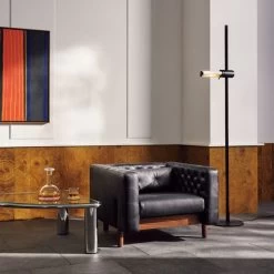 Colonna Adjustable Black Floor Lamp -Chic Living Shop CB2FA22 PR GF 02A hero 1