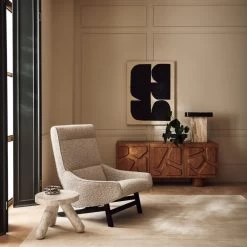 Grosseto Peppered Grey Boucle Lounge Chair 11 Grosseto Peppered Grey Boucle Lounge Chair -Chic Living Shop CB2FA23 02A V6