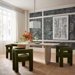 Venation Green Floral Wallpaper -Chic Living Shop CB2FA23 14B V2