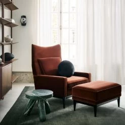 Embassy Bronze Brown Velvet Ottoman Model 310 -Chic Living Shop CB2FA23 15A hero