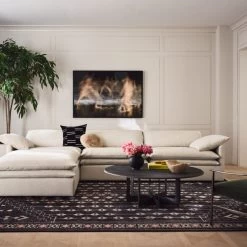 Mattea 4-Piece Neutral Performance Linen Sectional Sofa With Left-Arm -Chic Living Shop CB2FA23 42A Det 191