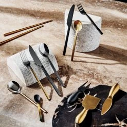 Helms Gold Cheese Knives Set Of 3 6 Helms Gold Cheese Knives Set Of 3 -Chic Living Shop CB2HOL21 22A heroOC21 1x1 2