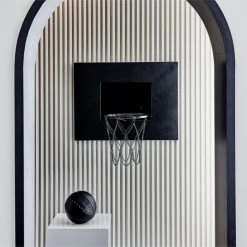 Black Leather Basketball Hoop -Chic Living Shop CB2HOL21 25B hero