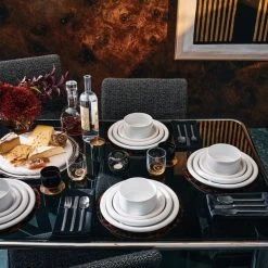 Bovisio Rectangular Smoked Glass Dining Table -Chic Living Shop CB2HOL22 05B V1