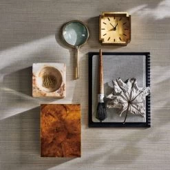 Lincoln Polished Brass Desk Clock -Chic Living Shop CB2HOL22 23E Hero