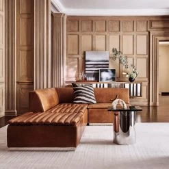 Kibo Steel And Oak Wood Media Console 83'' -Chic Living Shop CB2HOL22 25A V3