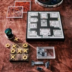 Indah Brown Marble Tic-Tac-Toe 9 Indah Brown Marble Tic-Tac-Toe -Chic Living Shop CB2HOL22 PR 07A hero 1