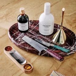 Pave Red Marble Server -Chic Living Shop CB2HOL22 PR 09A hero