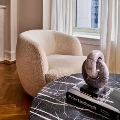 Gwyneth Ivory Boucle Swivel Chair 15 Gwyneth Ivory Boucle Swivel Chair -Chic Living Shop CB2PH23 CHAIRS 056 DETAIL