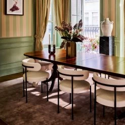 Double Red Marble Taper Candle Holder -Chic Living Shop CB2PH23 DINING ROOM 095 HERO