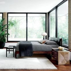 Maraba Black Leather Queen Bed -Chic Living Shop CB2SP22 08A V1