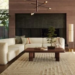 Norte Walnut Wood And Brass Chandelier -Chic Living Shop CB2SP22 LF 9A hero