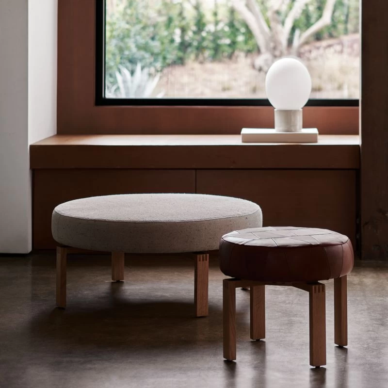 Humboldt Wool Upholstered Ottoman 4 Humboldt Wool Upholstered Ottoman - Image 2