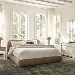 Connoisseur 2-Drawer White Oak Wood Nightstand With Marble Top Model 8714 -Chic Living Shop CB2SP23 16A V1