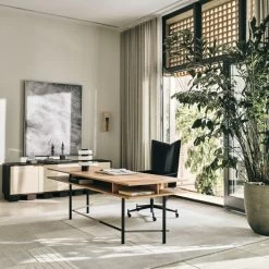 Moti Brown And White Mango Wood Media Console 11 Moti Brown And White Mango Wood Media Console -Chic Living Shop CB2SP23 24A Hero